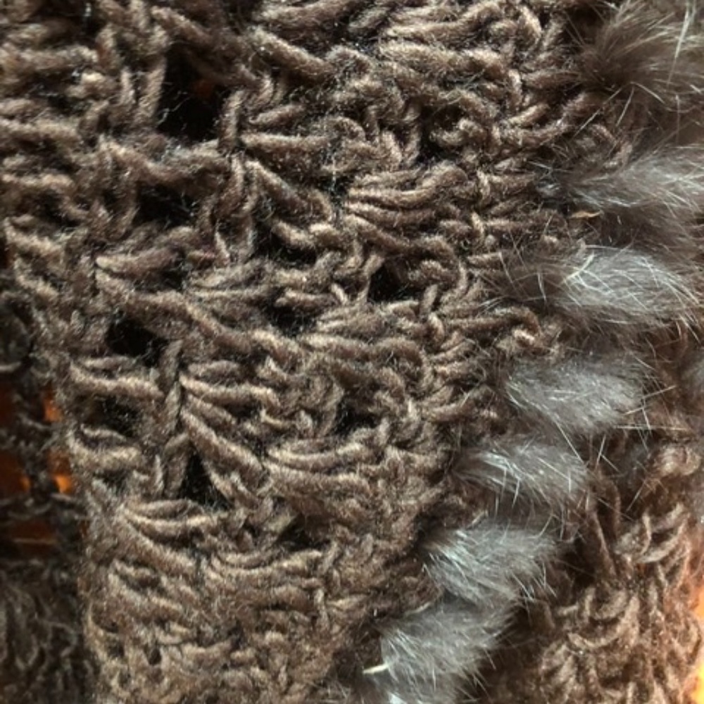 Knitted Wool/Real Rabbit Fur Vest, M, New - Picture 5 of 5